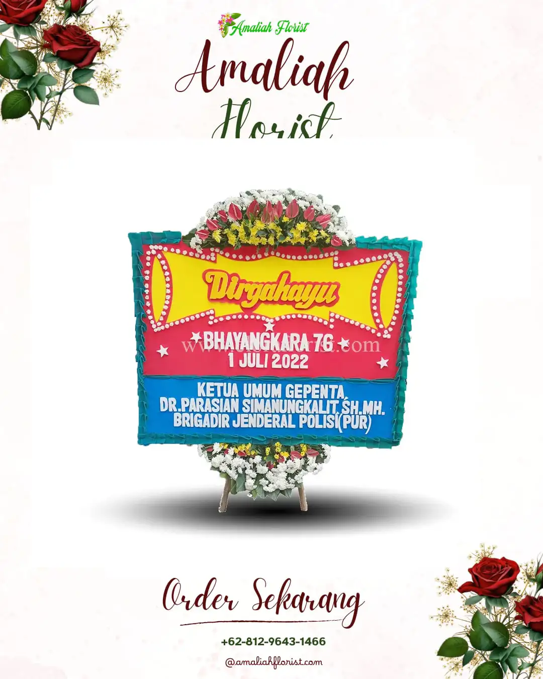 Papan Bunga HUT Ulang Tahun Danau Kerinci